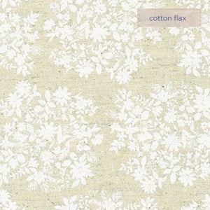 Sevenberry Cotton Flax Floral Rounds Natural