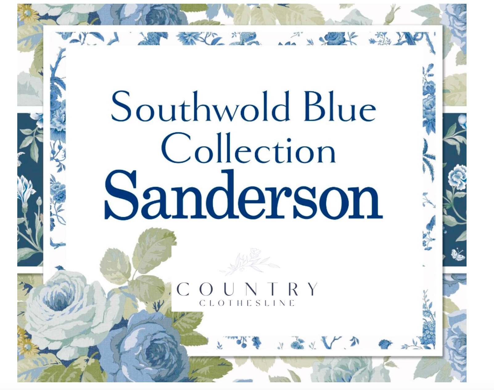Sanderson Rose & Peony Medium Blue