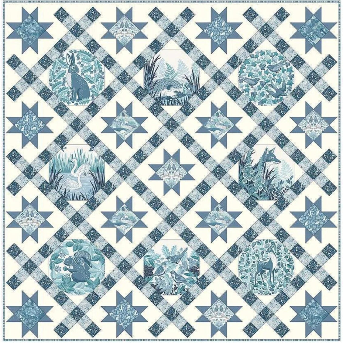 Foxwood Quilt Kit Blue