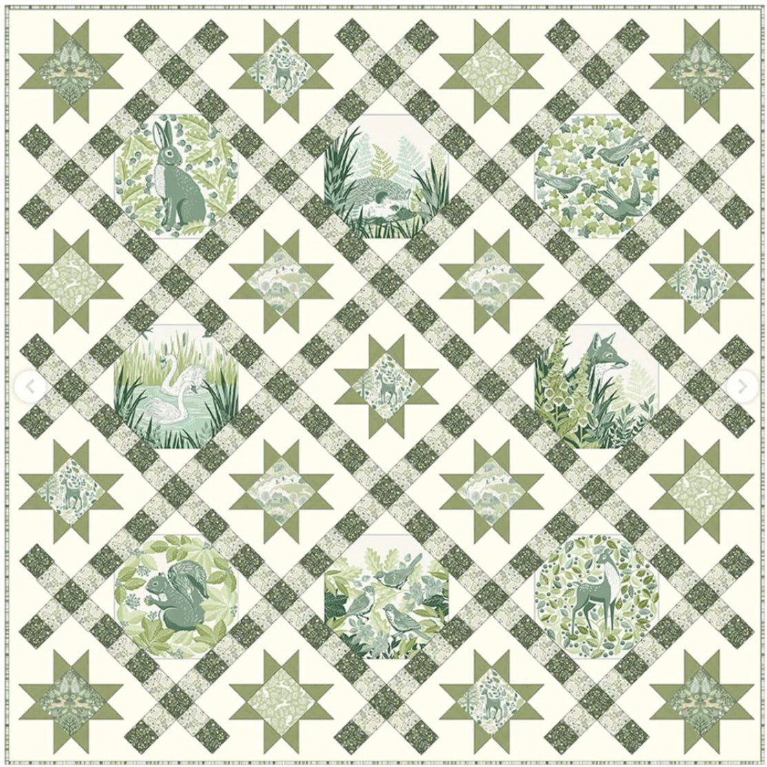 Foxwood Quilt Kit Green