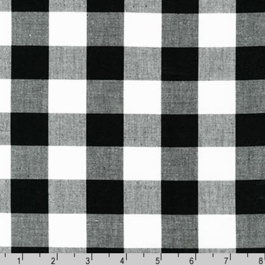 Black Carolina Gingham 2"