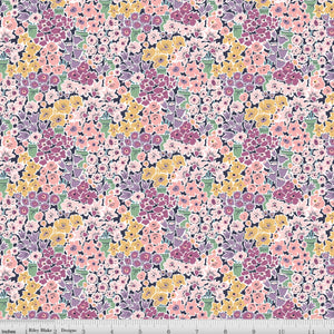 Liberty Tudor Celebration Rossellie Blooms in Purple & Pink