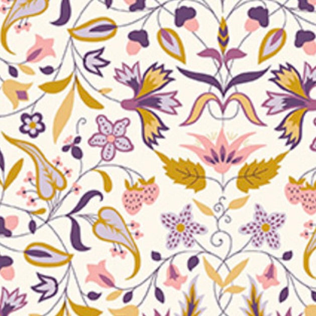 Liberty Tudor Celebration Quilt Nouveau Gold & Lilac