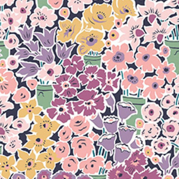 Liberty Tudor Celebration Rossellie Blooms in Purple & Pink