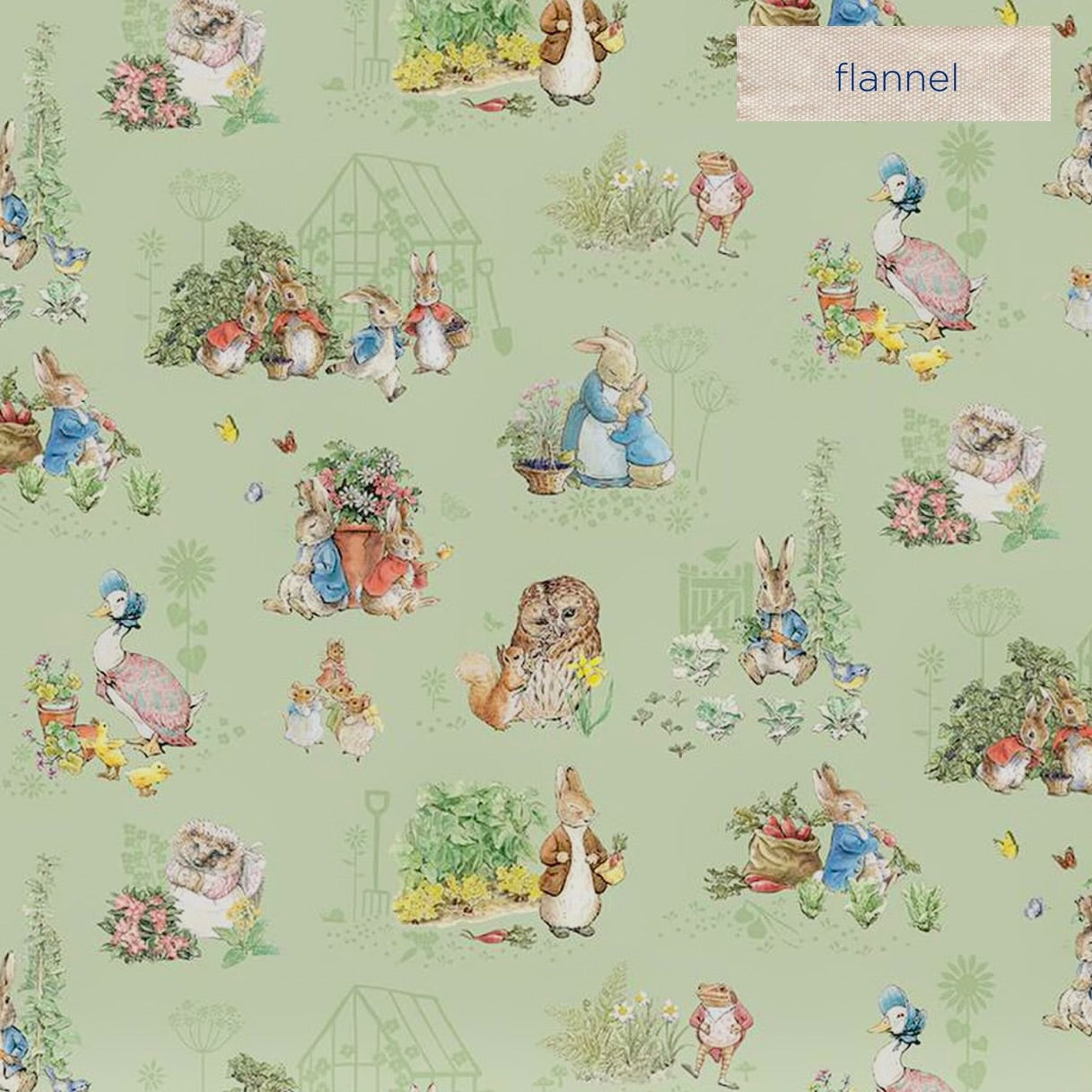 Peter Rabbit & Friends Flannel Fern
