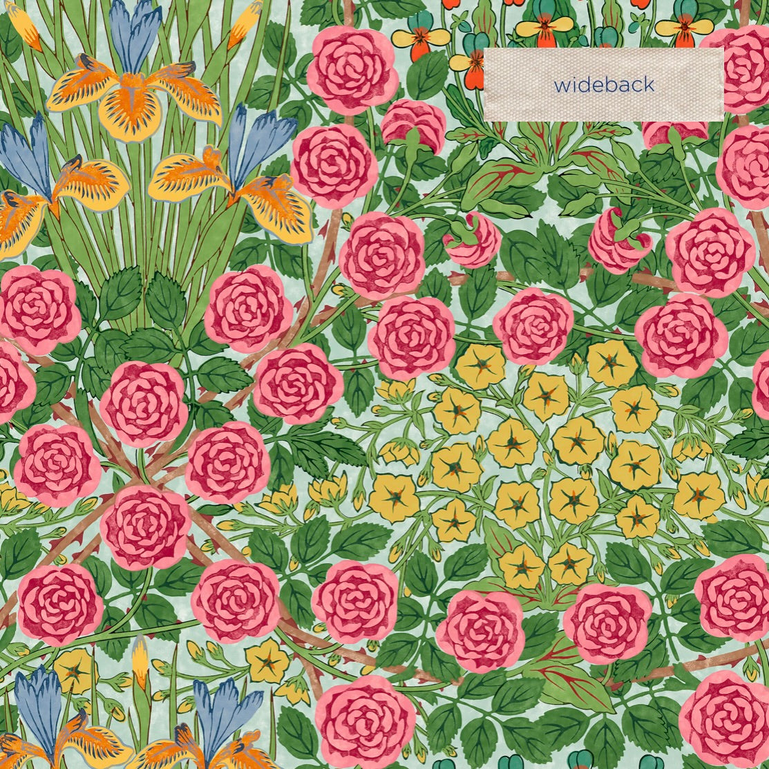 William Morris Campanula Seaglass Wideback