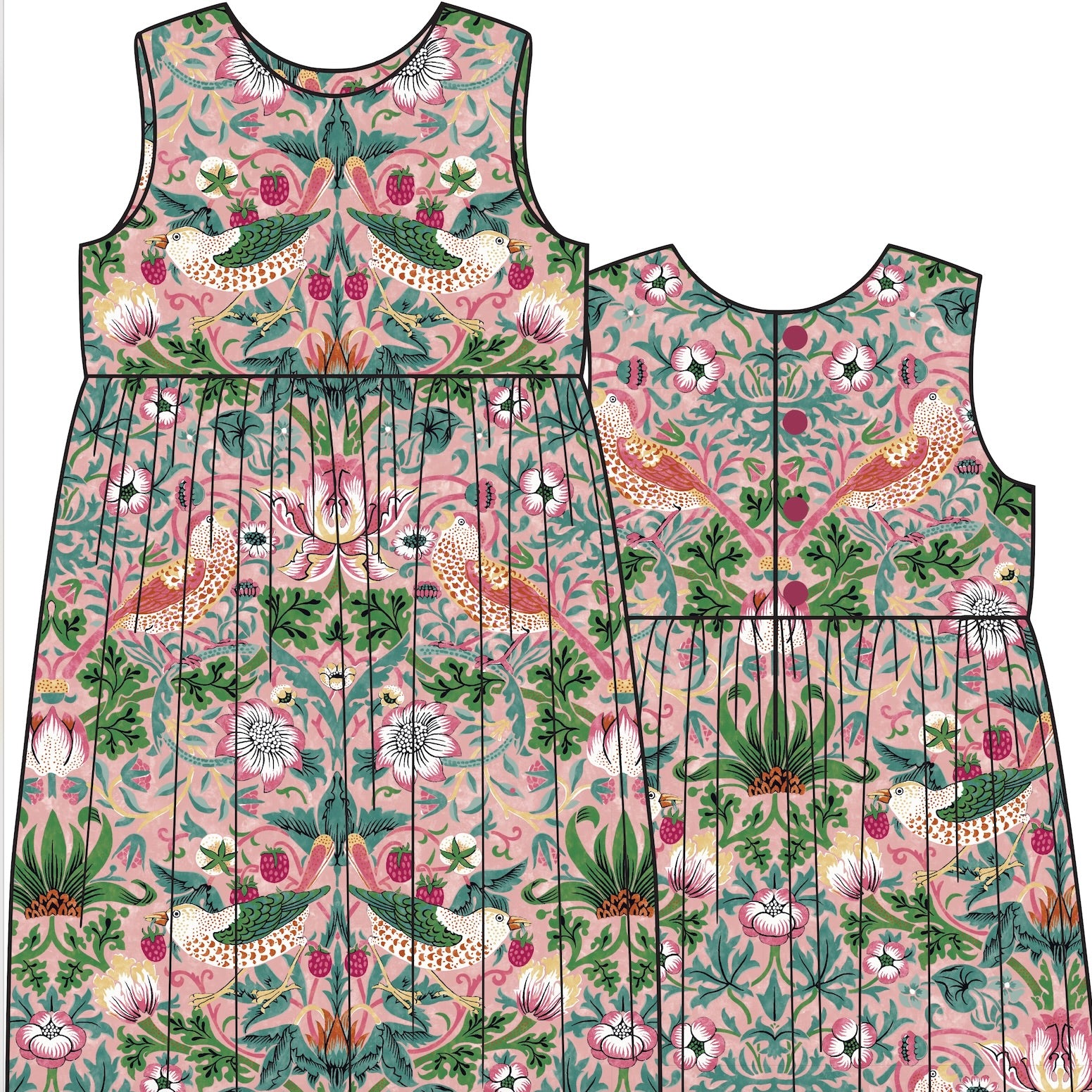 William Morris Strawberry Thief Blush