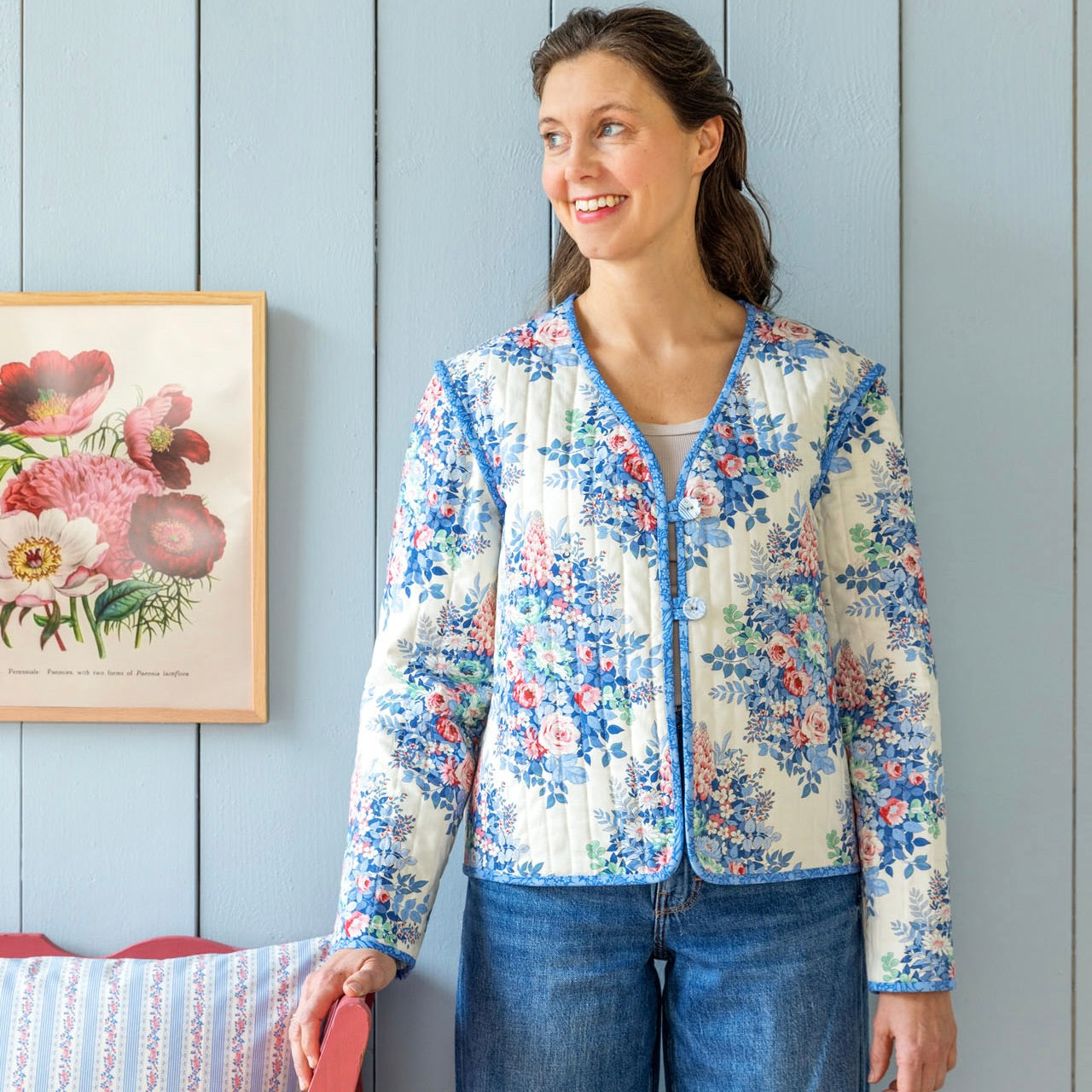 Tilda Somthing Blue Whimsyflower Cream