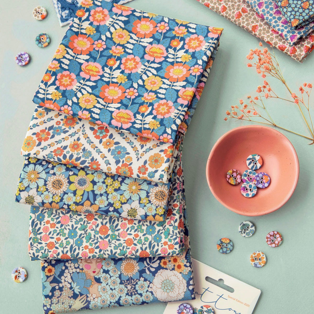 Wallflower Fat Quarter Bundle Blue