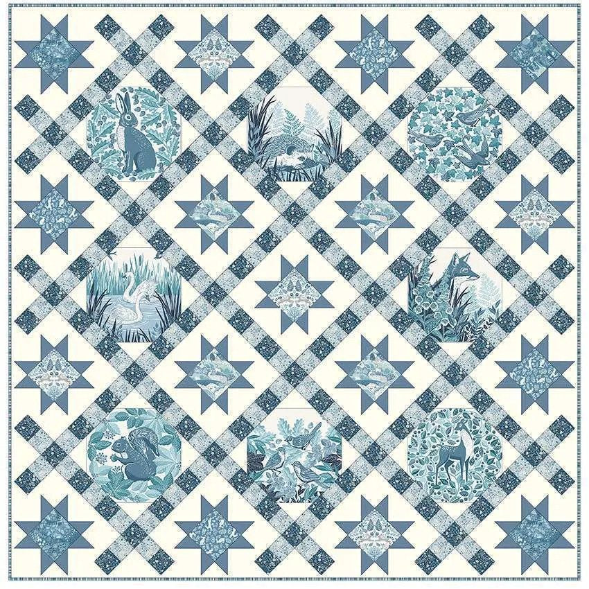 Foxwood Quilt Kit Blue