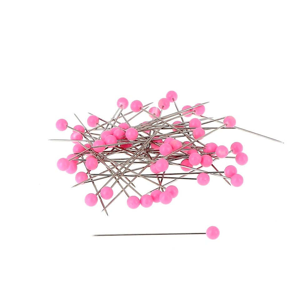 Bohin Round Head Pins Fuchsia