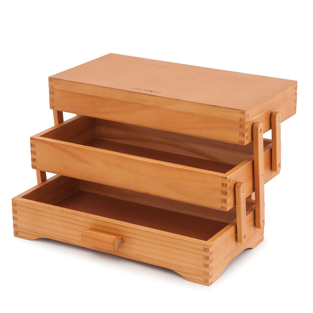 Cantilever Wooden Sewing Box Small