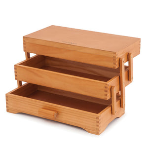 Cantilever Wooden Sewing Box Small