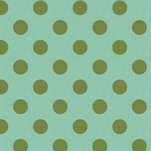 Tilda Chambray Dots Teal Green