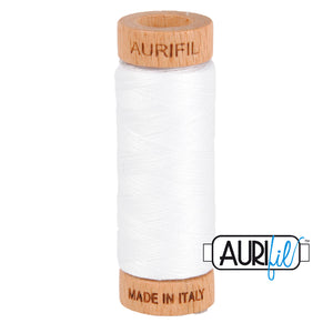 Aurifil 80wt Thread - White 2024
