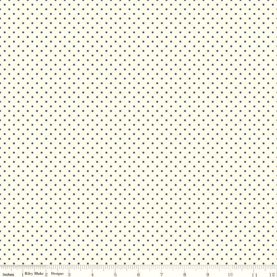 La Creme Swiss Dot Navy