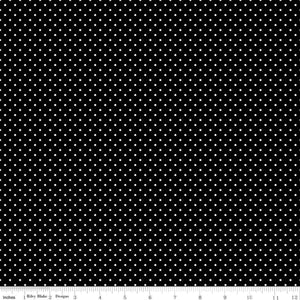 Swiss Dot White on Black