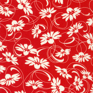 Daisy's Redwork Swirls Red