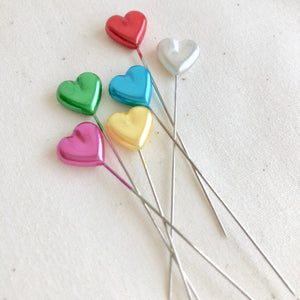 Pearlized Heart Pins