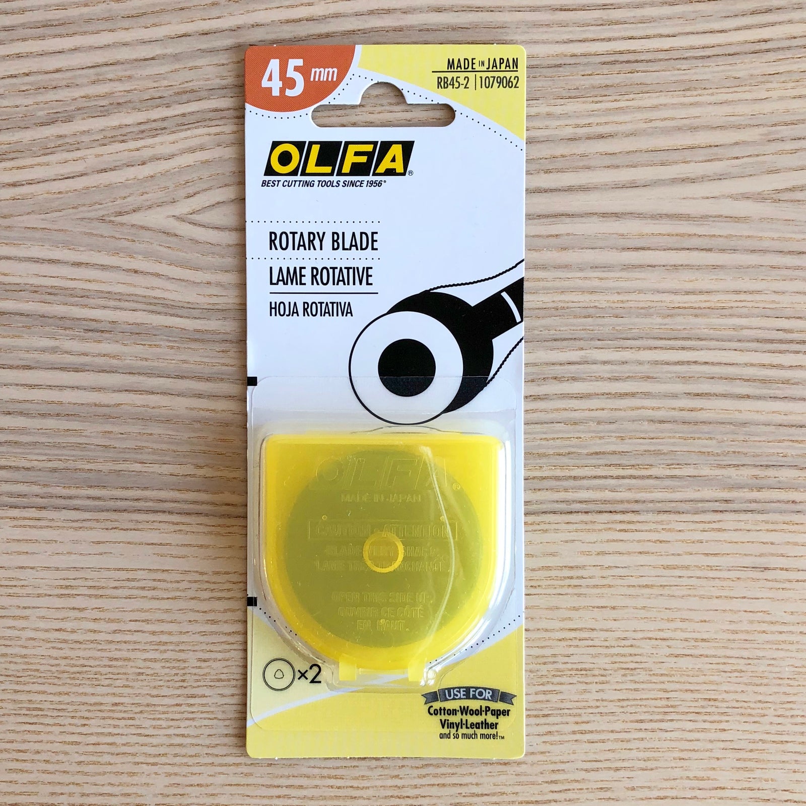 Olfa 45mm Replacement Rotary Blades - Pack of 2