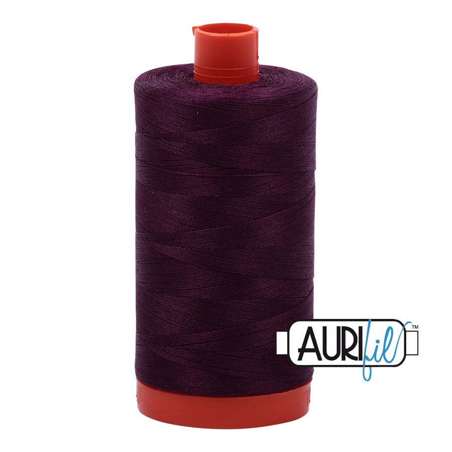 Aurifil 50wt Thread - Very Dark Eggplant 1240