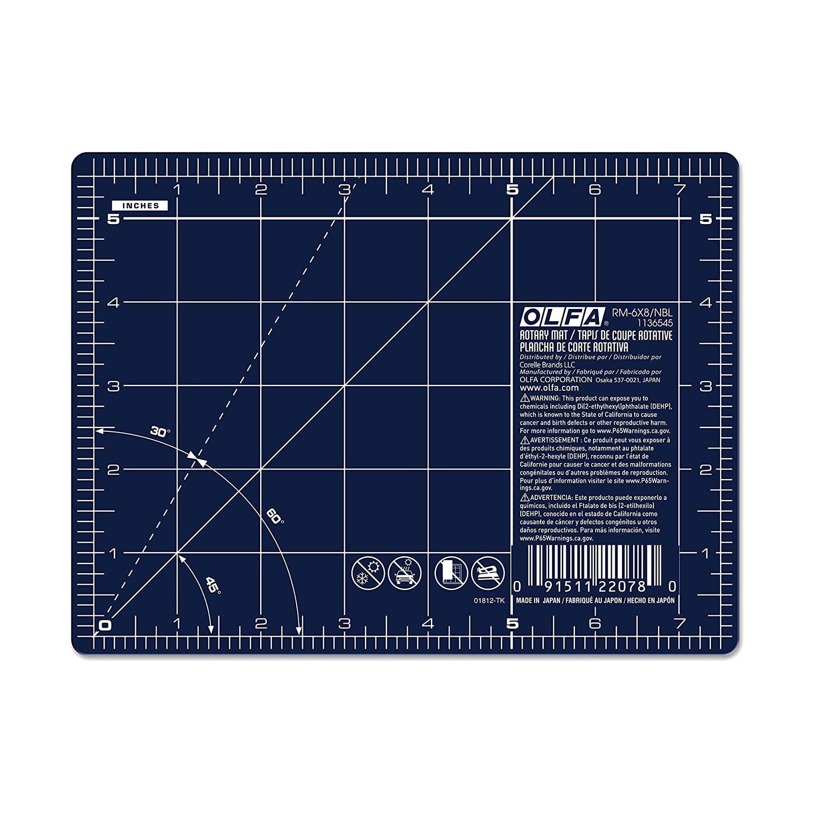 Olfa Navy Cutting Mat 6" x 8"