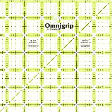 6½" x 6½" Omnigrip Non-Slip Ruler