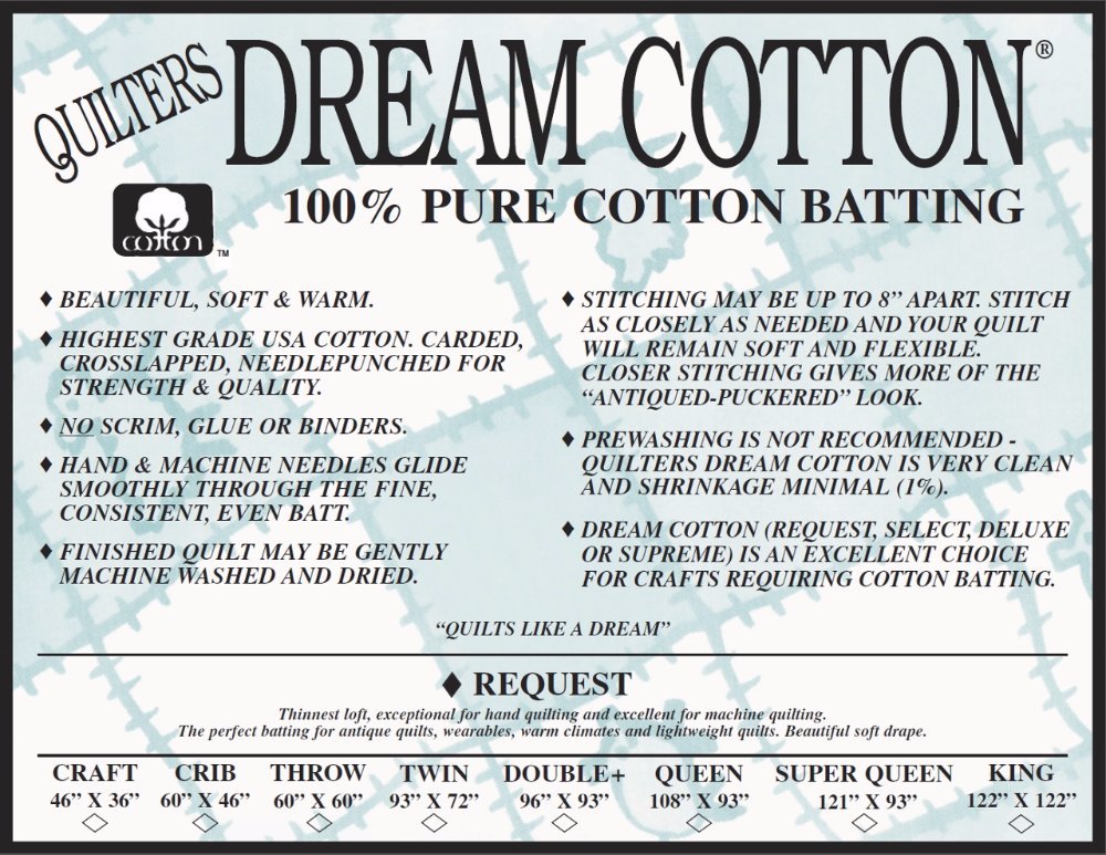 Dream Request Cotton Batting