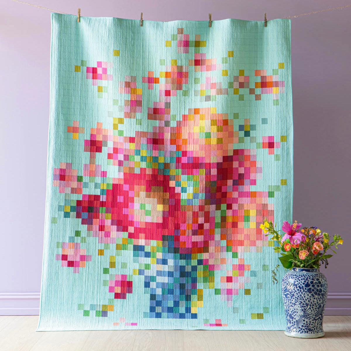 Tilda Flower Vase Embroidery Quilt Kit