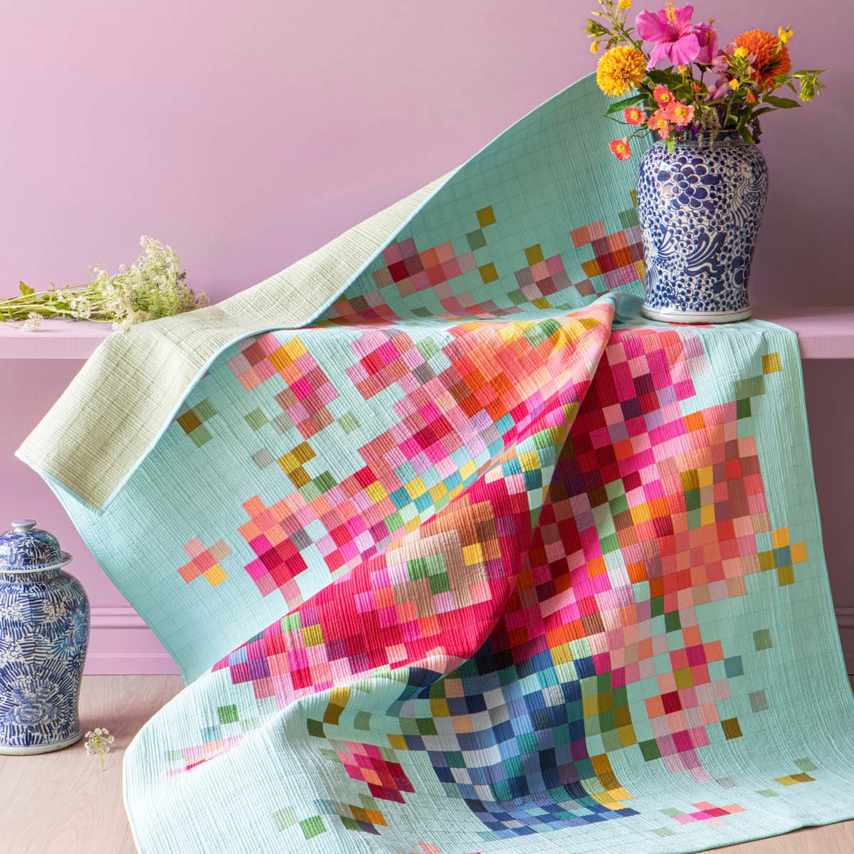 Tilda Flower Vase Embroidery Quilt Kit