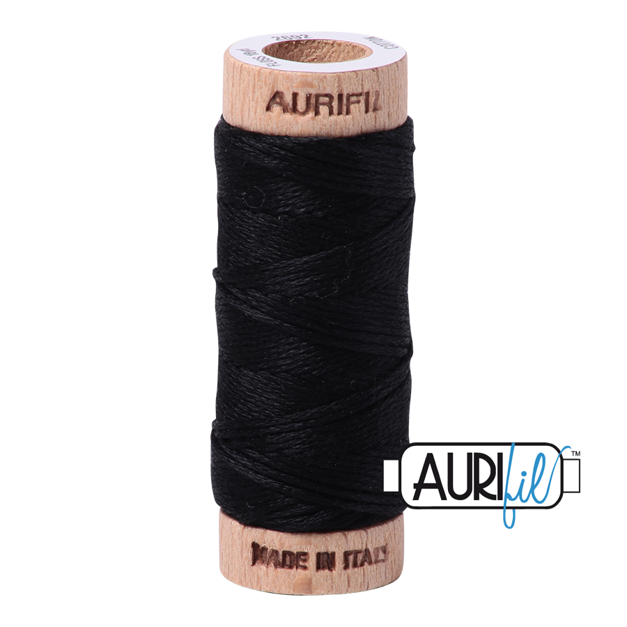 Aurifil 6-strand cotton floss - Black 2692