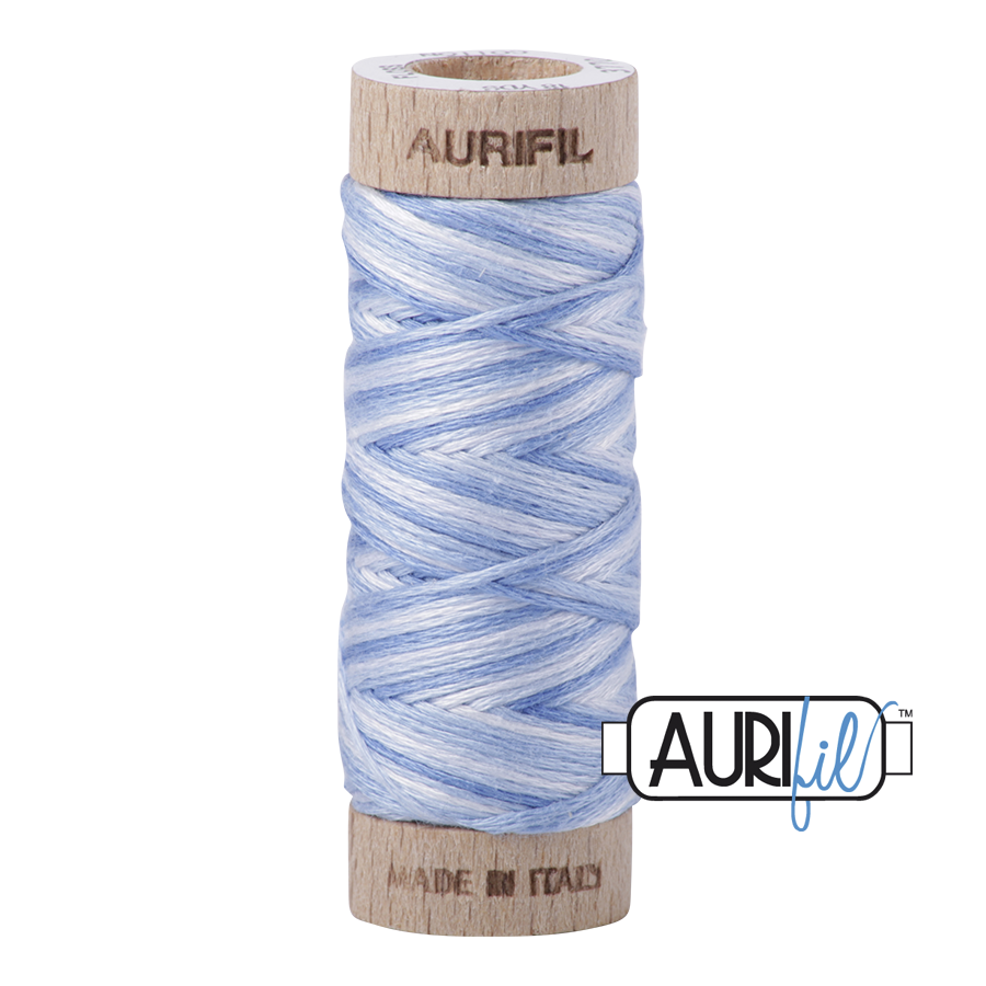 Aurifil 6-strand cotton floss - Variegated Stone Washed Demin 3770