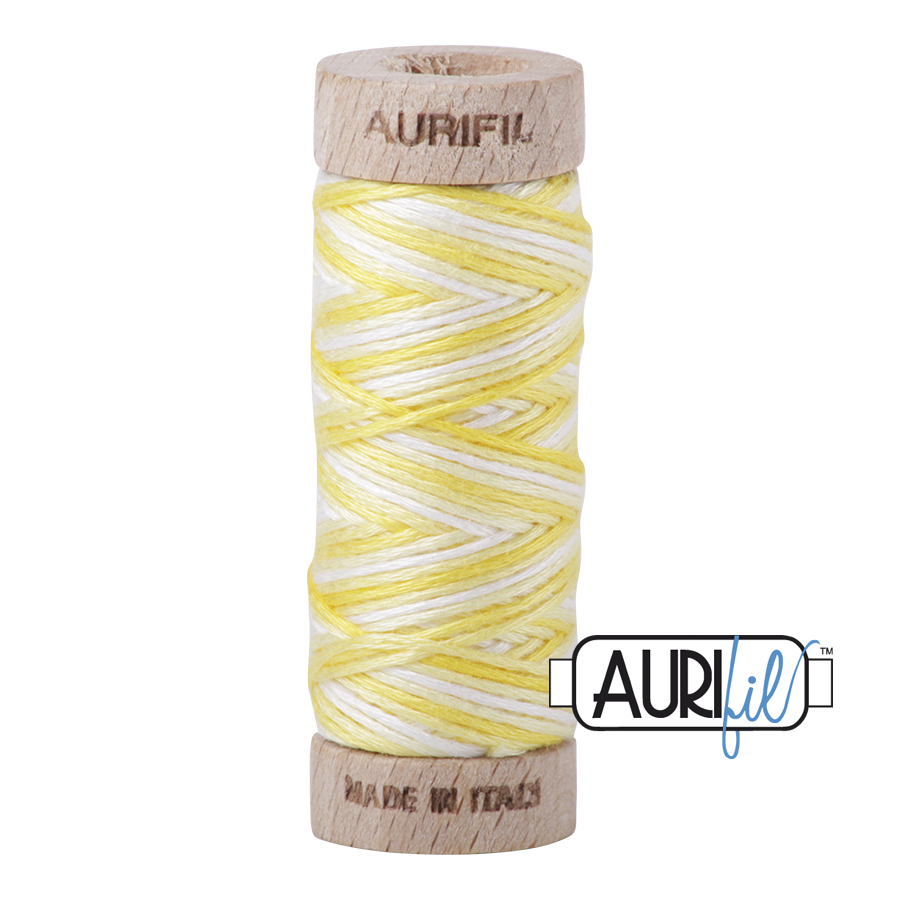 Aurifil 6-strand cotton floss - Variegated Lemon Ice 3910