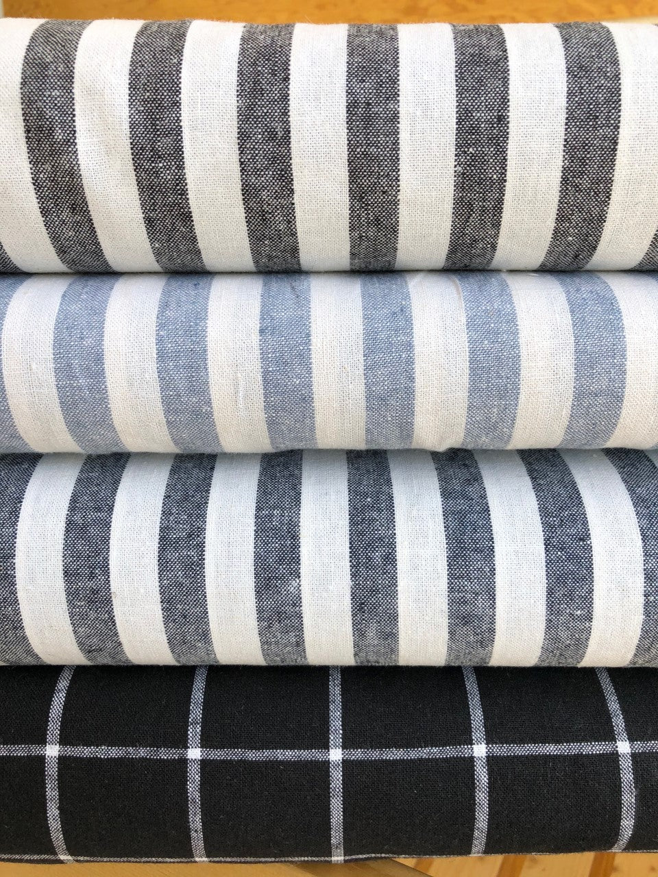 Indigo Plaid/Stripe Denim Reversible Double Weave Yarn Dye – Riverside  Fabrics