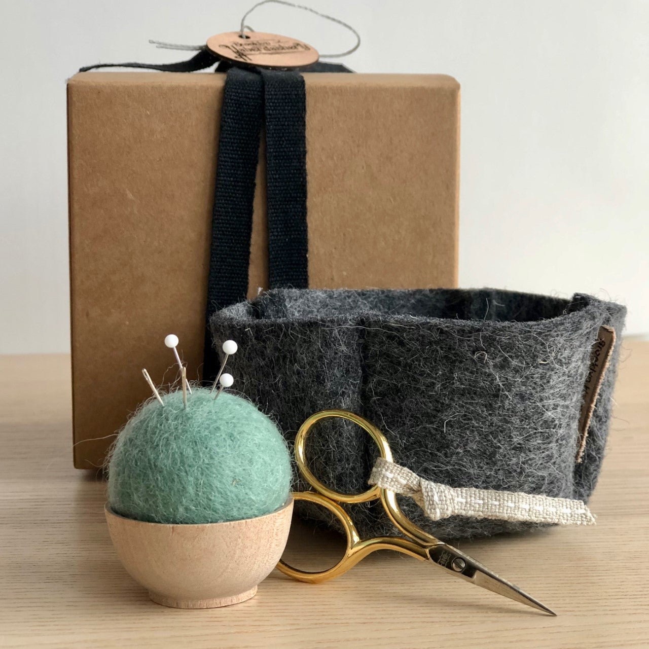 Petal Bin Sewing Set Charcoal