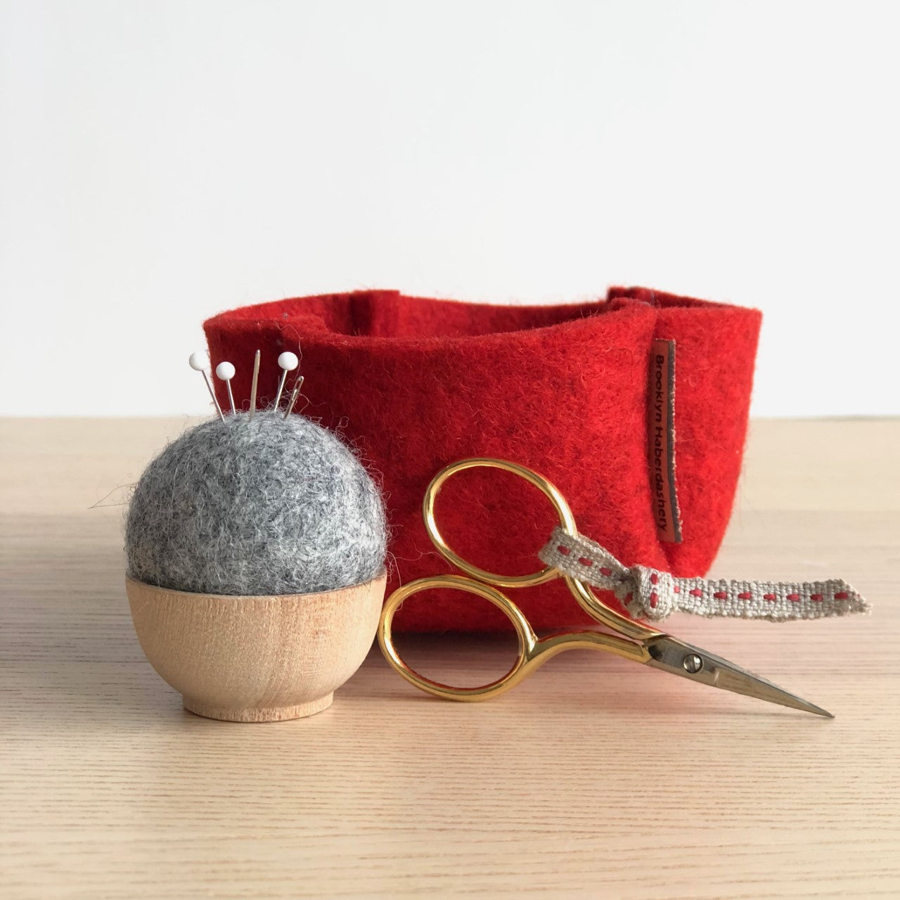 Petal Bin Sewing Set Red